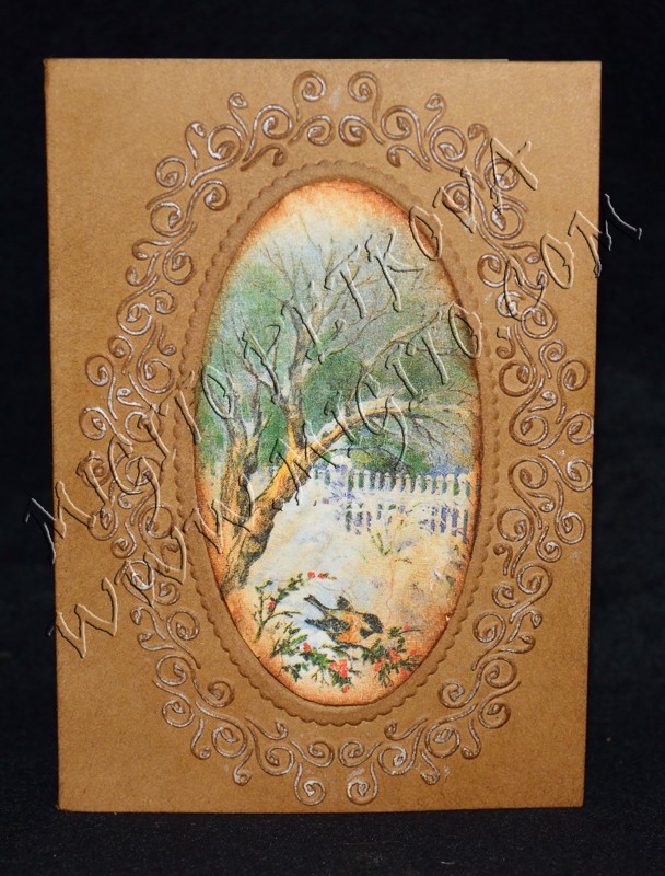 Тихо е ръчно изработена картичка за нова година 