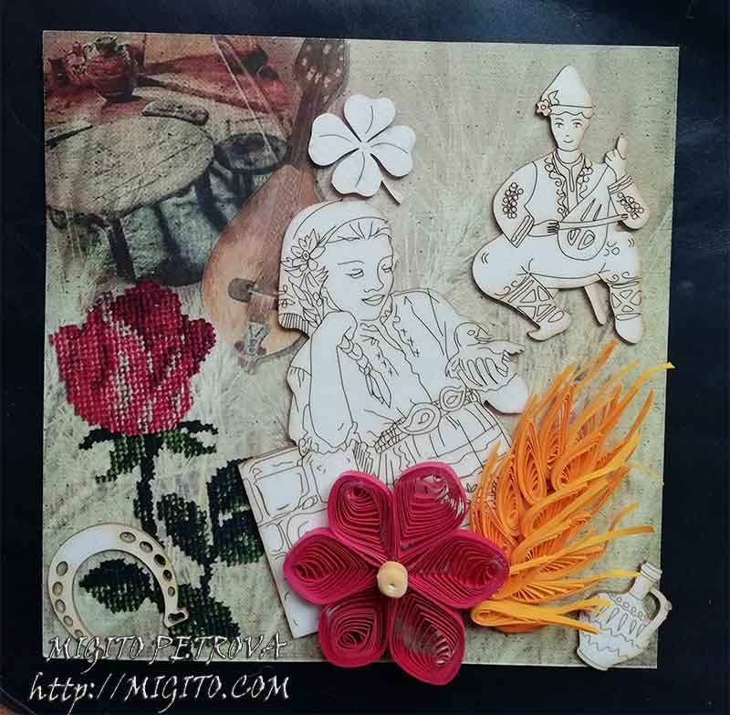 ethno handmade scrapbooking cards boy and girl