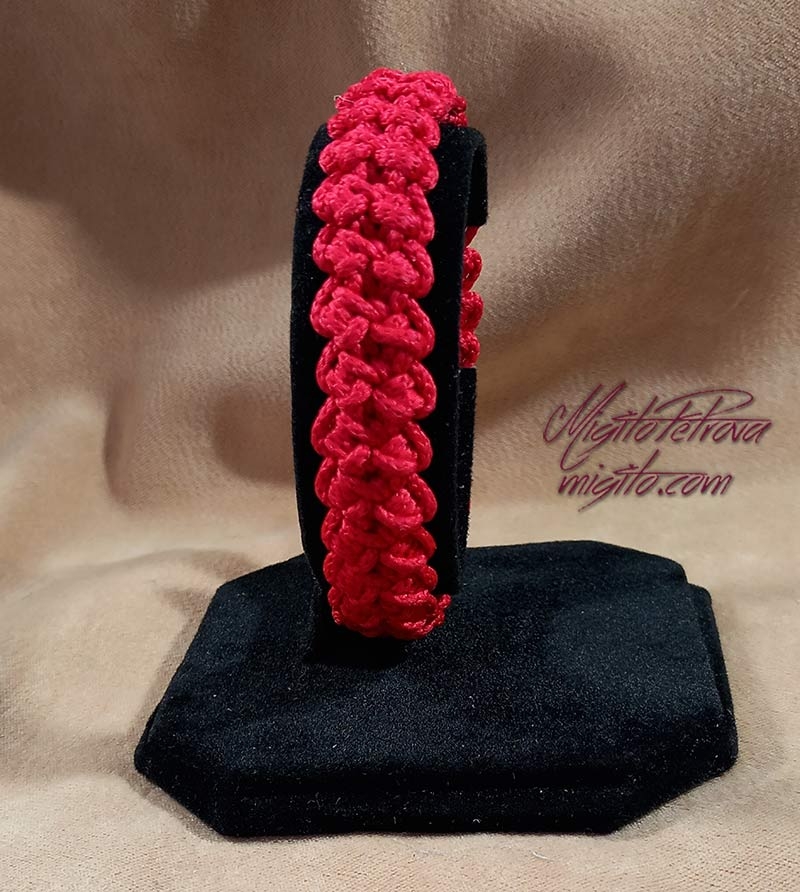 Handwoven red bracelet